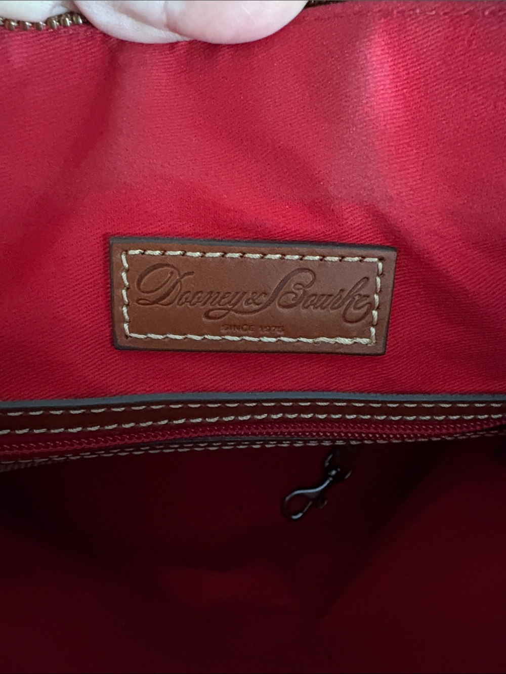 Dooney & Bourke Gray Satchel with Tan Trim - Picture 5 of 10